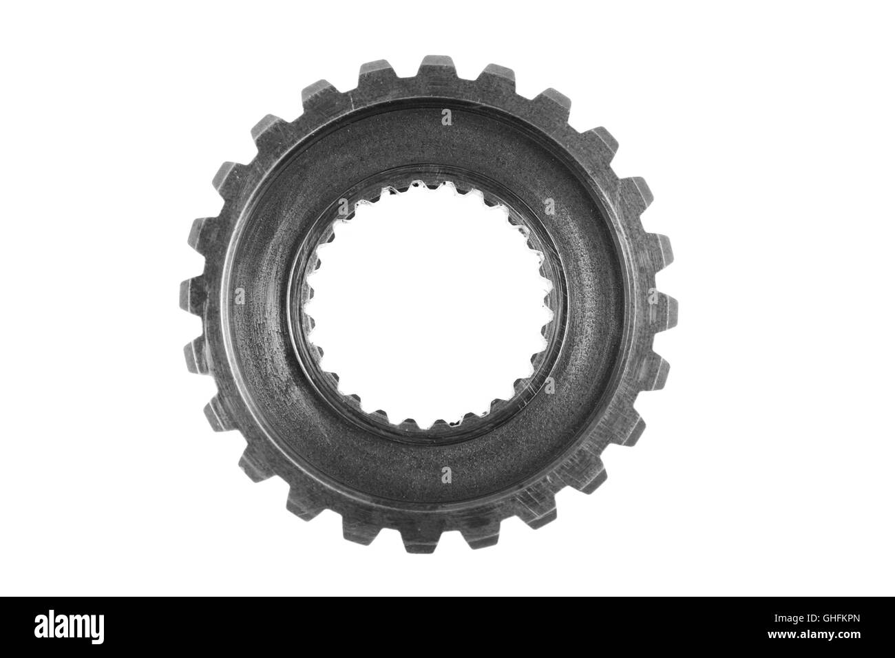 Metal Gear auf einfarbigen Hintergrund Stockfoto