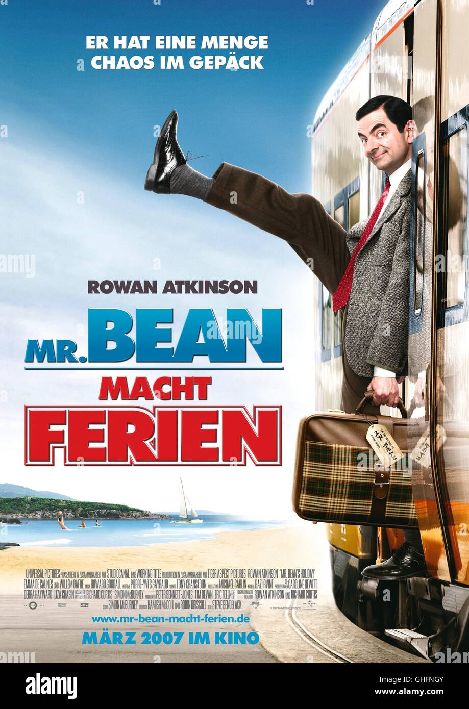 MR BEAN MACHT FERIEN Mr. Bean macht Ferien UK 2007 Steve Bendelack Mr. Bean Macht Ferien / Filmplakat Regie: Steve Bendelack aka. Mr. Bean macht Ferien Stockfoto