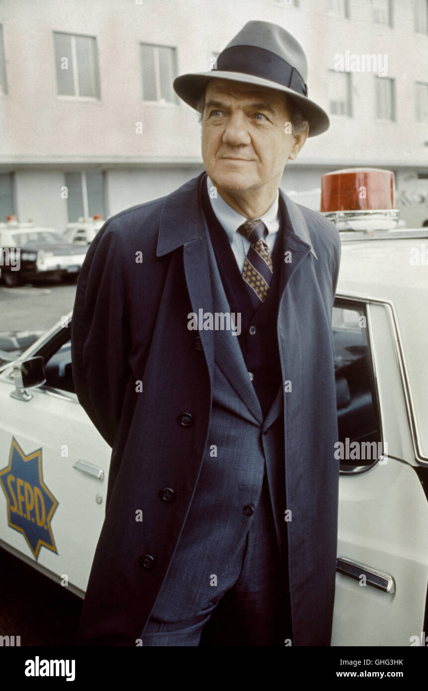 KARL MALDEN als Detective Lt. Mike Stone in US-Serie "die Straßen von San Francisco" (1972-1977) Stockfoto