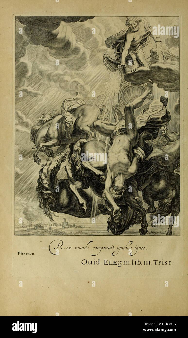 Dieses Werk von Michel de Marolles aus dem Jahr 1655 zeigt emblematische Stiche, die Tugenden und Laster illustrieren, die auf klassischen Fabeln basieren, ursprünglich aus der Sammlung von Mr. Favereau, dem Berater des Königs am Aids-Hof, stammen. Stockfoto