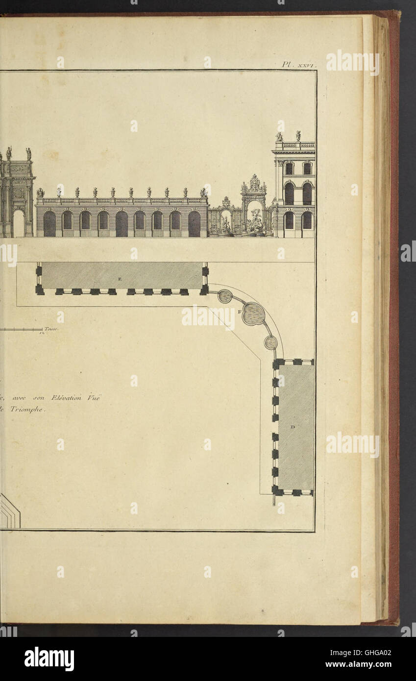 Monumens Érigés En France À la Gloire de Louis XV - Précédés d ' un Tableau du Progrès des Künste und des Wissenschaften Sous ce Règne, Ainsi Que d ' une Beschreibung des Honneurs und des Monumens de Stockfoto