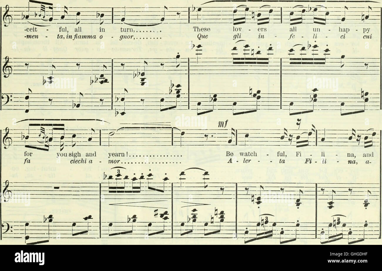 1881 wurde die Oper „Mignon“, ein romantisches Dreiakter-Drama von Ambroise Thomas, nach Goethes Roman „Wilhelm Meisters Lehrzeit“ produziert. Stockfoto