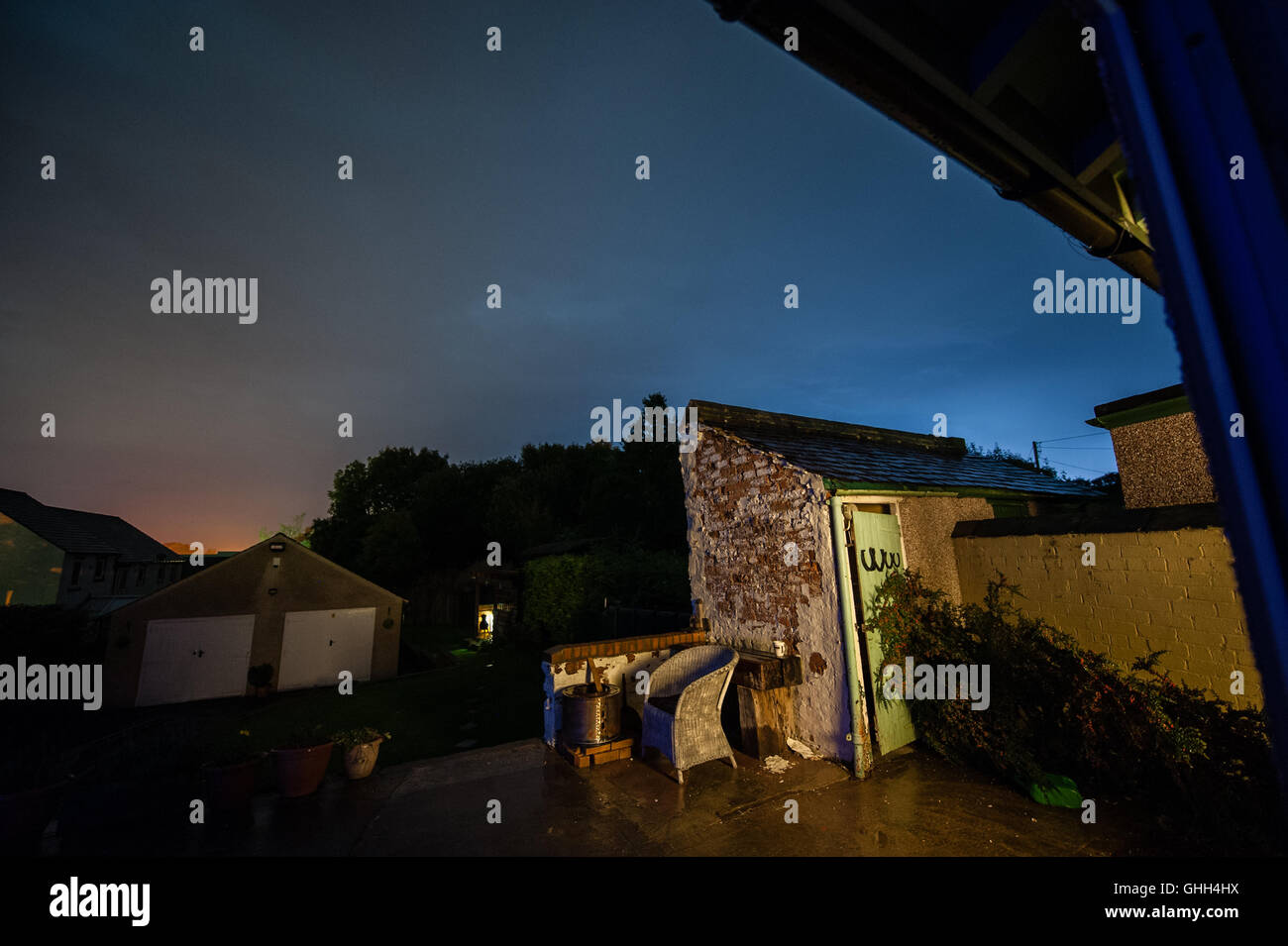 Appleby, Cumbria, 14. September 2016, Wetterleuchten über Appleby in Cumbria Copyright: WittWooPhoto / Alamy Live News Stockfoto