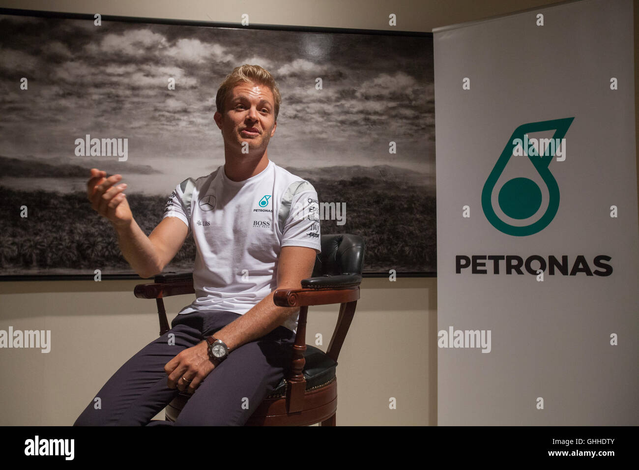 Kuala Lumpur, Malaysia. 28. September 2016. F1-Pilot Nico Rosberg bei Pressekonferenz in Kuala Lumpur, Malaysia. Bildnachweis: Alexandra Radu/Alamy Live-Nachrichten Stockfoto