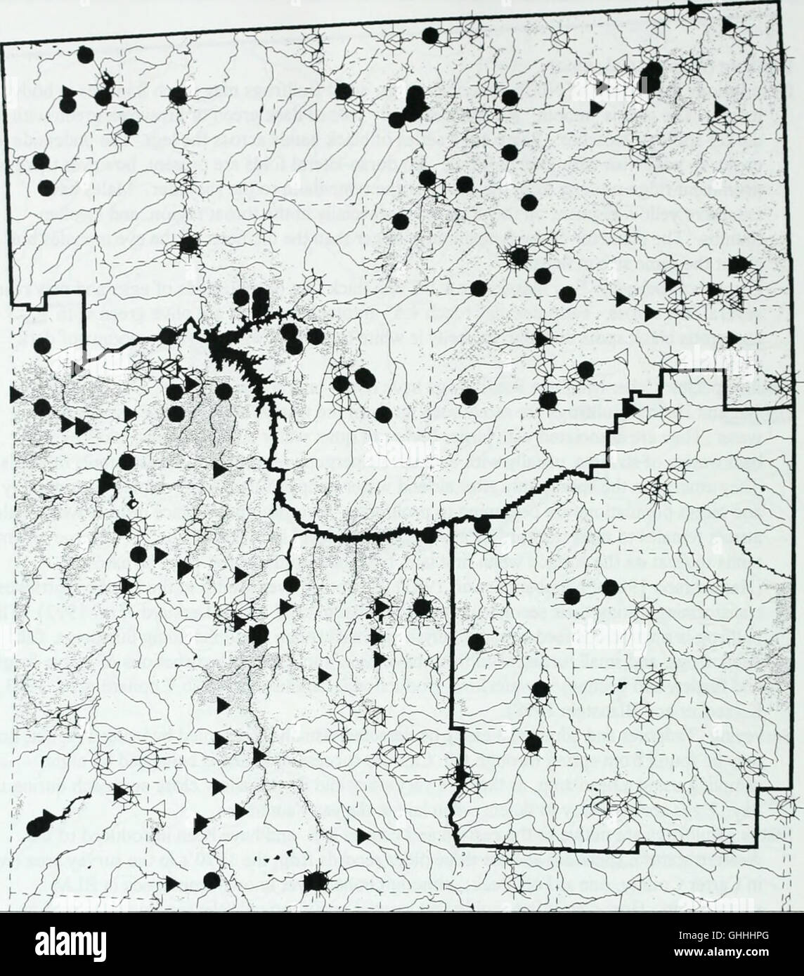 Amphibien und Reptilien im Überblick der Bureau of Land Management Miles City District, Montana (1999) Stockfoto