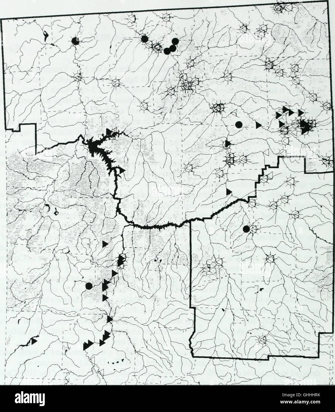 Amphibien und Reptilien im Überblick der Bureau of Land Management Miles City District, Montana (1999) Stockfoto