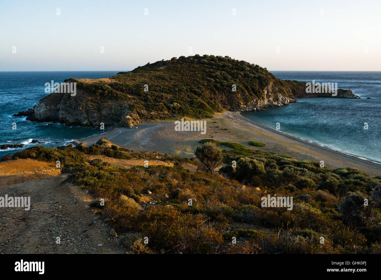 Kap an der südlichsten Punkt von Sithonia Küste in der Nähe von Porto Koufo Stockfoto