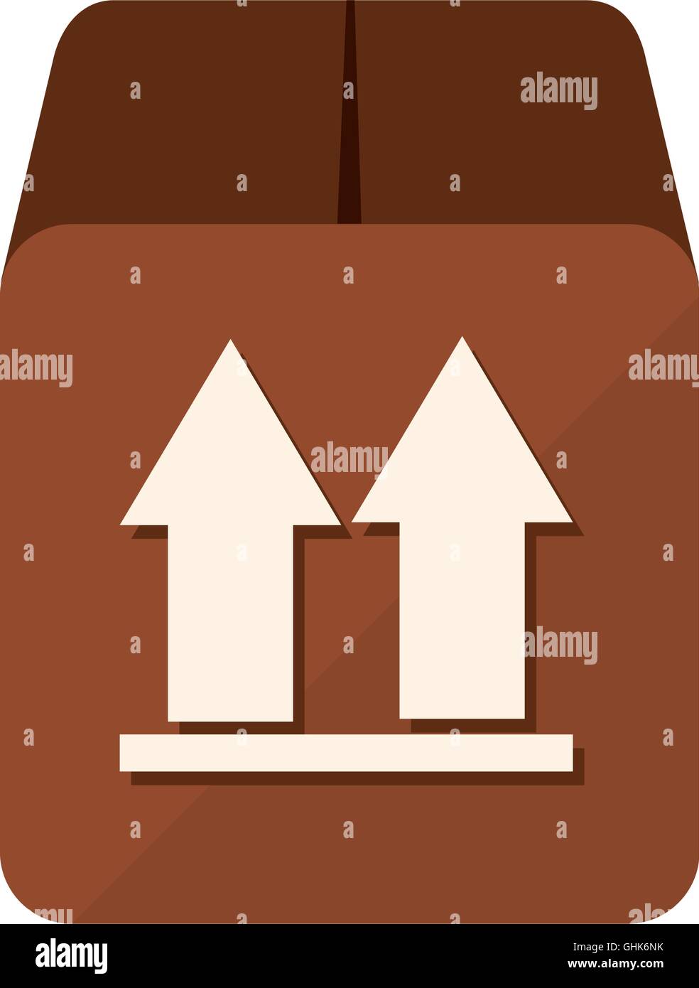 Box-Paket oben Symbol Vektorgrafik Stock Vektor