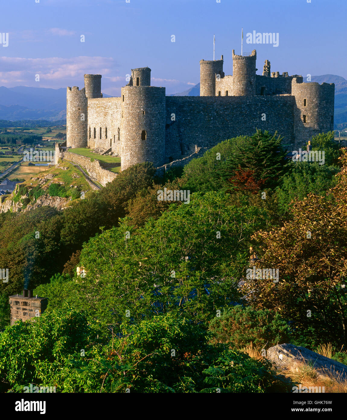 Harlech Castle, Snowdonia, Gwynedd, Nordwales, UK Stockfoto