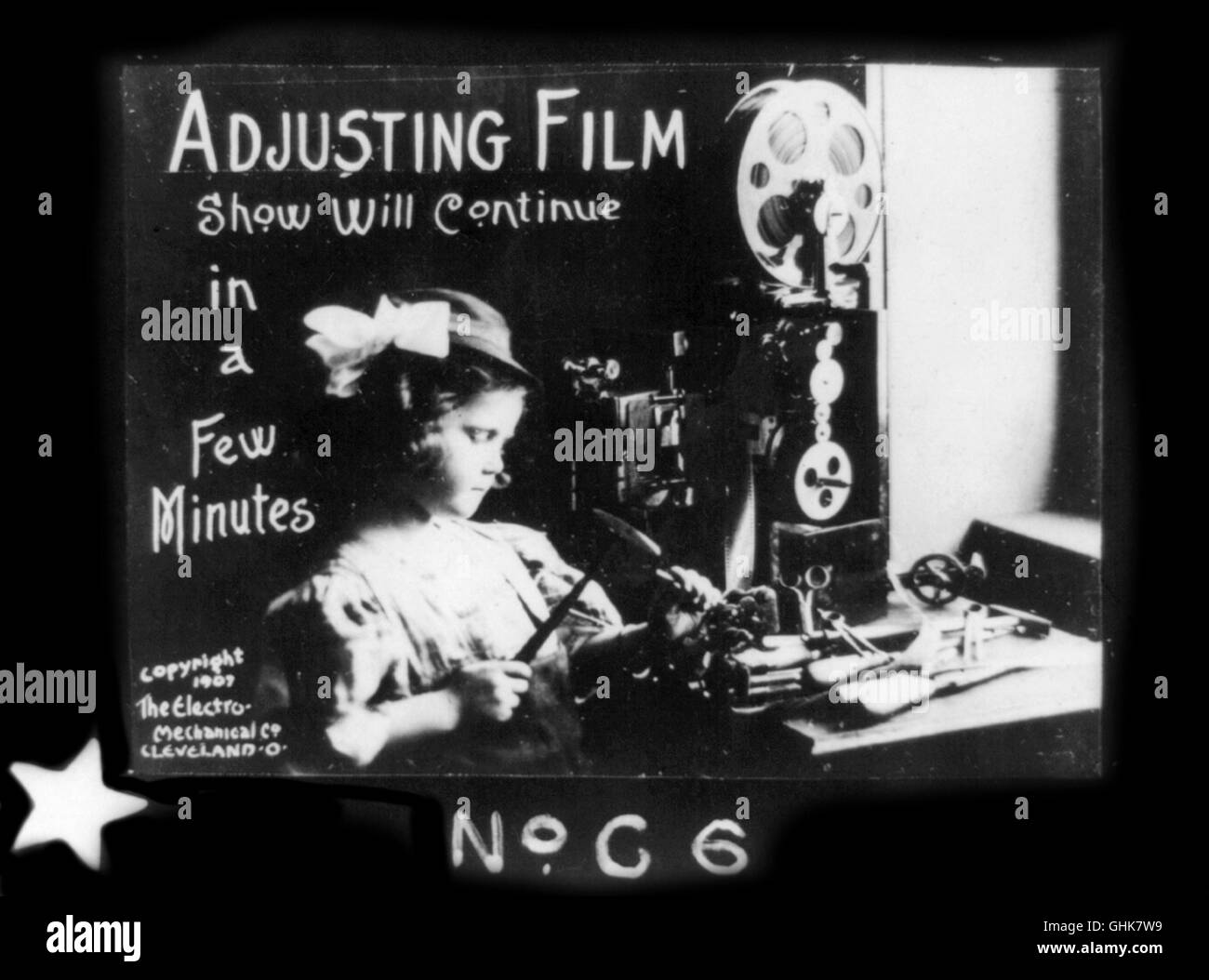 Motion Picture Ankündigung, 1907 Stockfoto