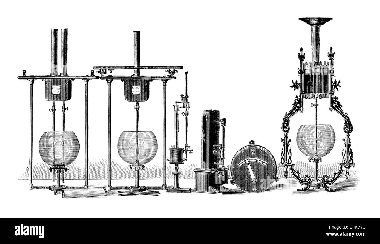 Bürste elektrischen Bogenlampen, 1881 Stockfoto