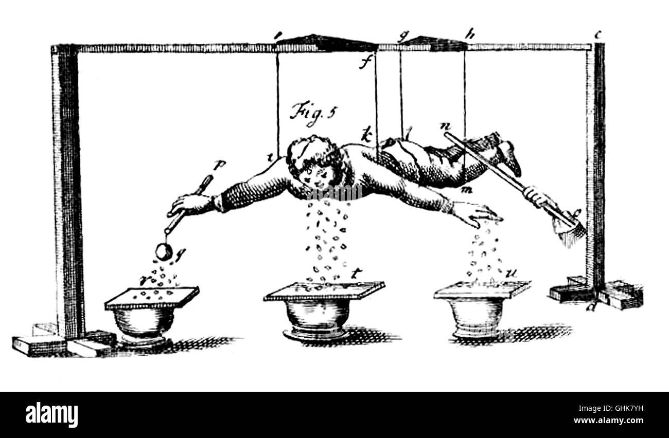 Grays "Flying Boy" elektrische Leitfähigkeit, 1730er Jahre Stockfoto