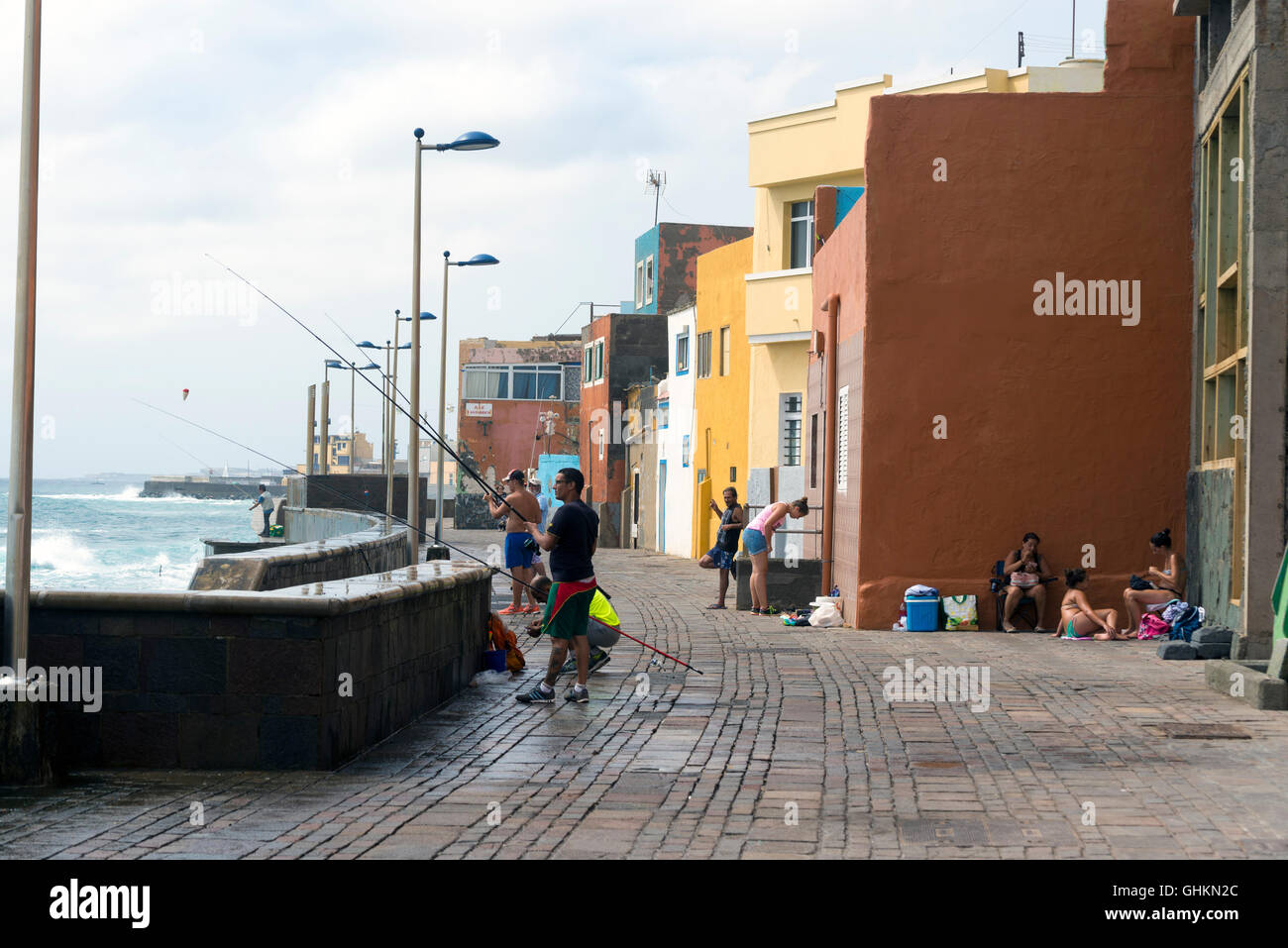 LAS PALMAS, GRAN CANARIA, Spanien - 31. Juli 2016: zeigen Sie Fischen Bezirk von San Cristobal, südlich von Las Palmas auf Gran Canaria, Ca an Stockfoto