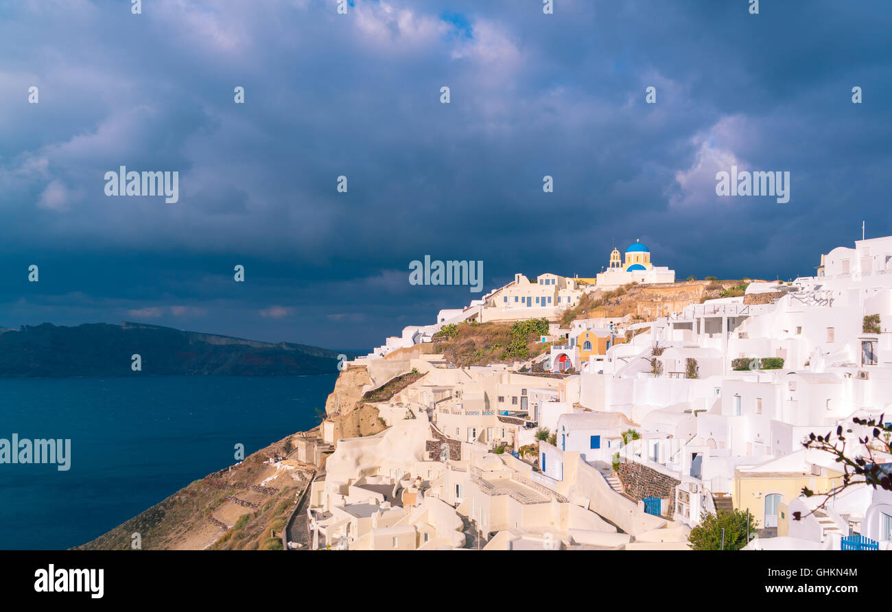 Oia, Ansicht der Stadt Oia, Santorin, Griechenland Stockfoto