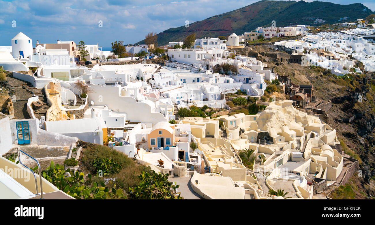 Oia, Ansicht der Stadt Oia, Santorin, Griechenland Stockfoto