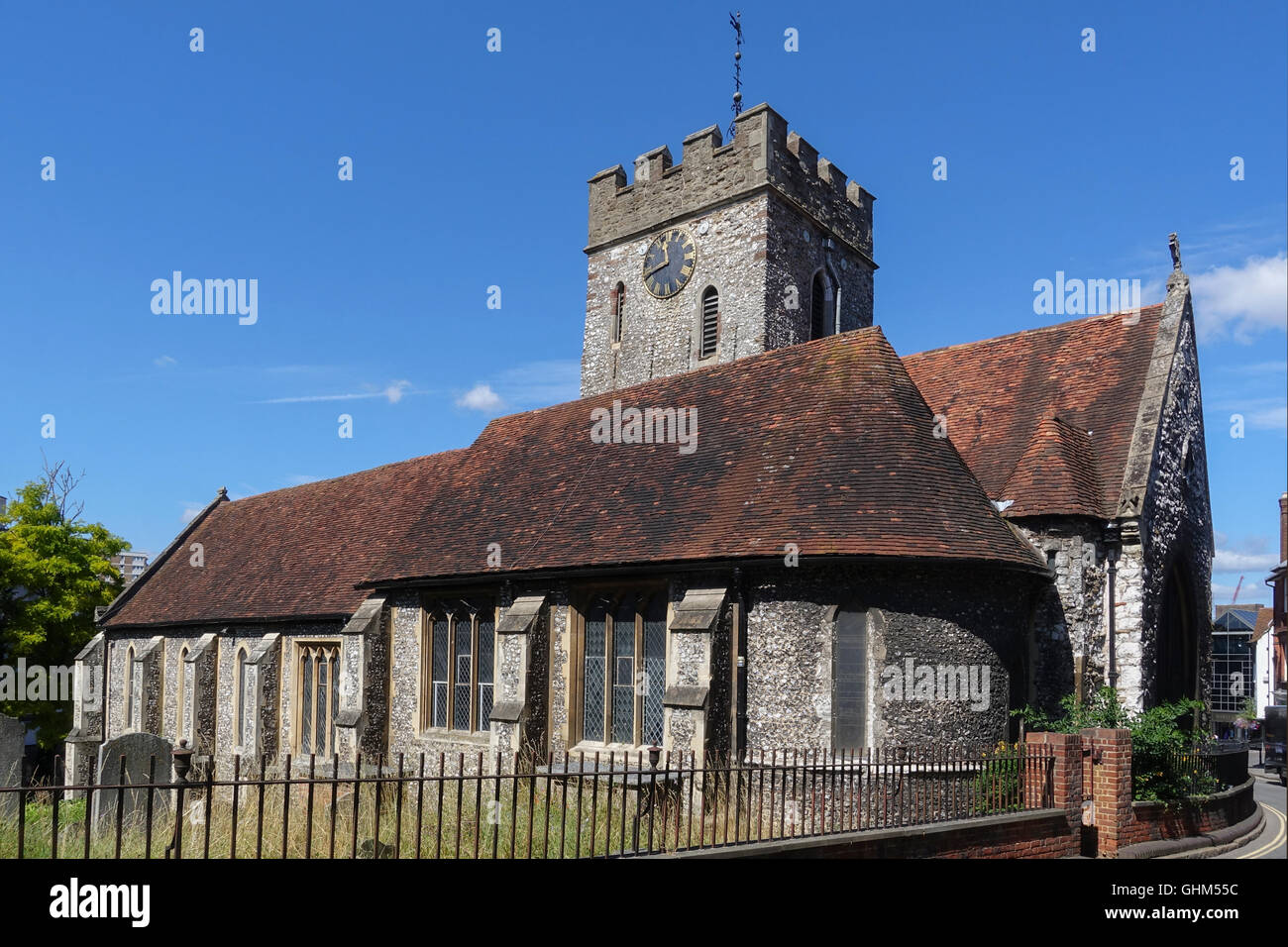 St. Marien Kirche, Steinbruch Street, Guildford, Surrey -1 Stockfoto