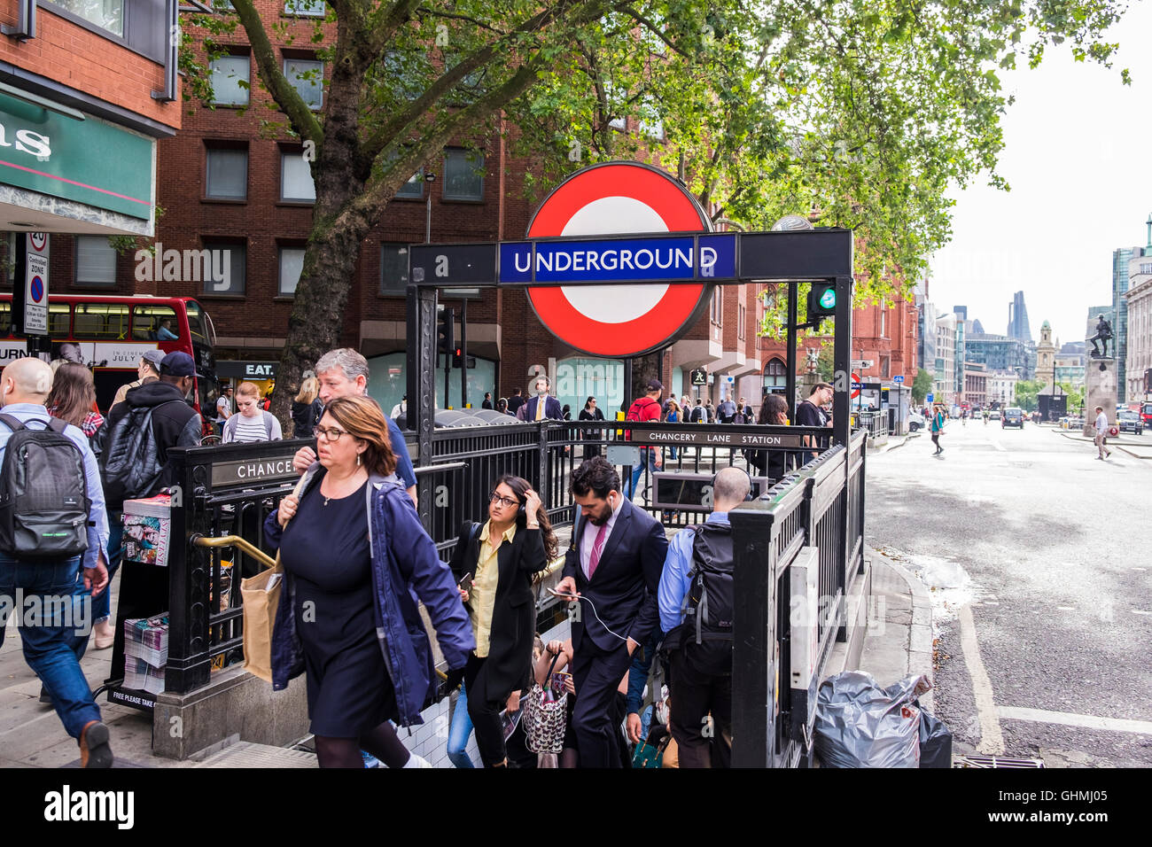 Chancery Lane u-Bahnstation, London, England, Großbritannien Stockfoto