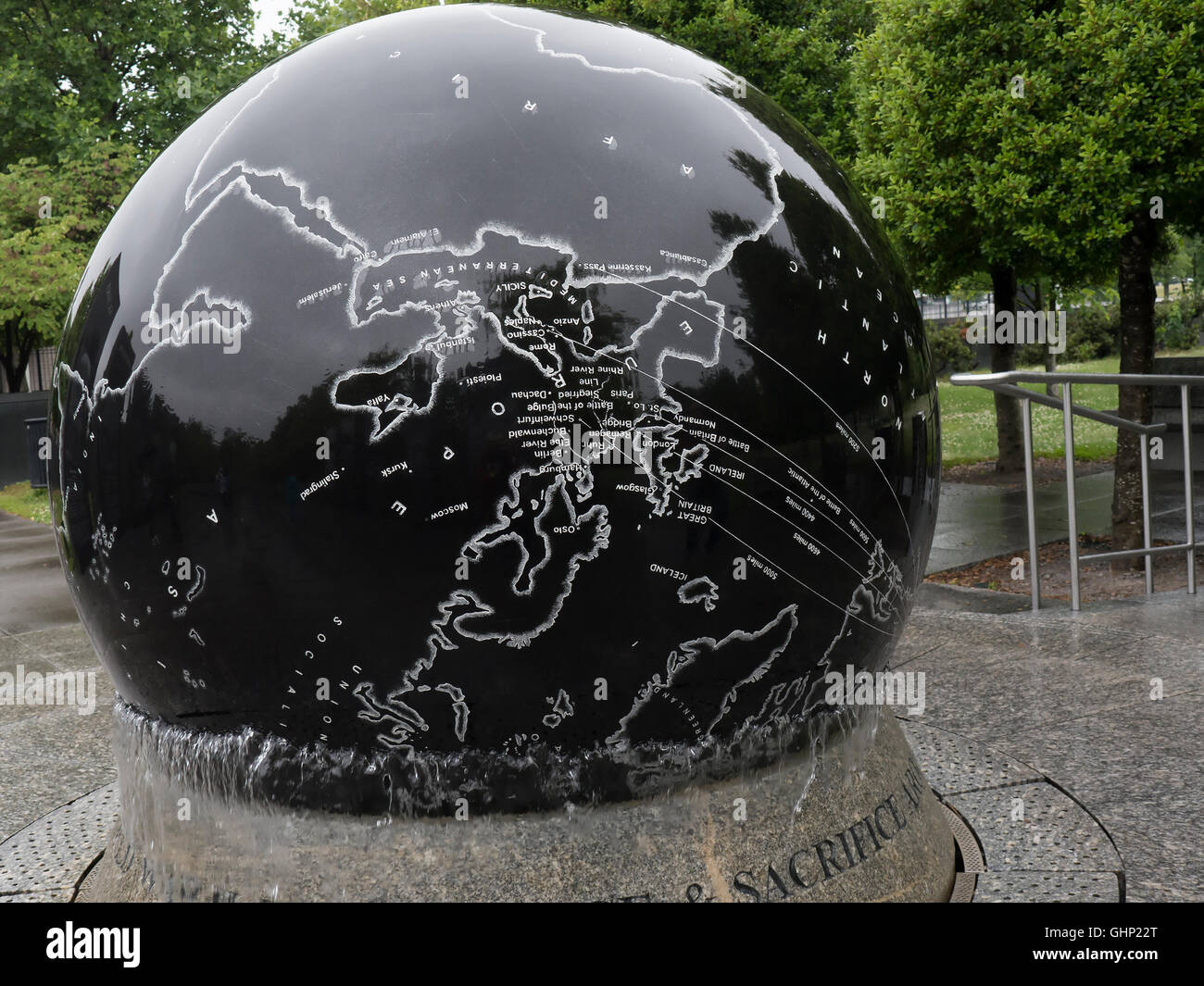 Tennessee-Denkmal-Skulpturen und Brunnen, um die weltweiten Konflikte in Nashville beteiligt Stockfoto