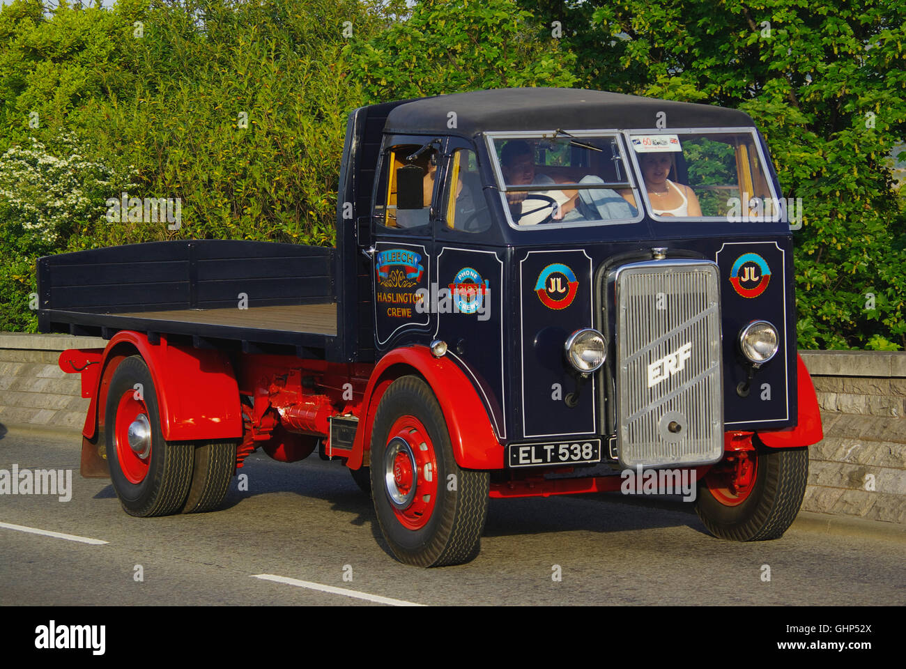 Vintage ERF LKW in Conwy Stockfoto