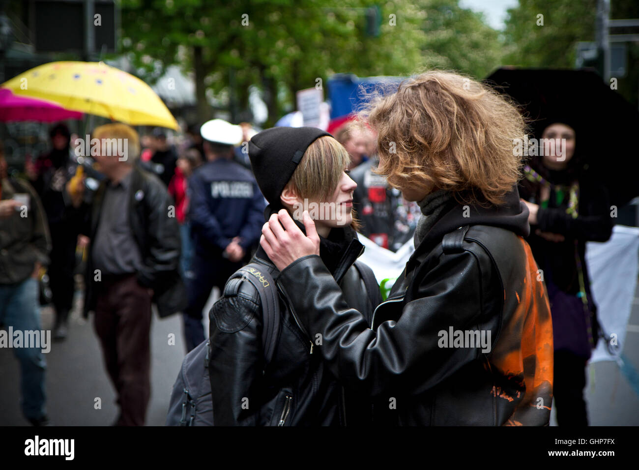 Düsseldorf ist die Hauptstadt des deutschen Bundeslandes Nordrhein-Westfalen Stockfoto