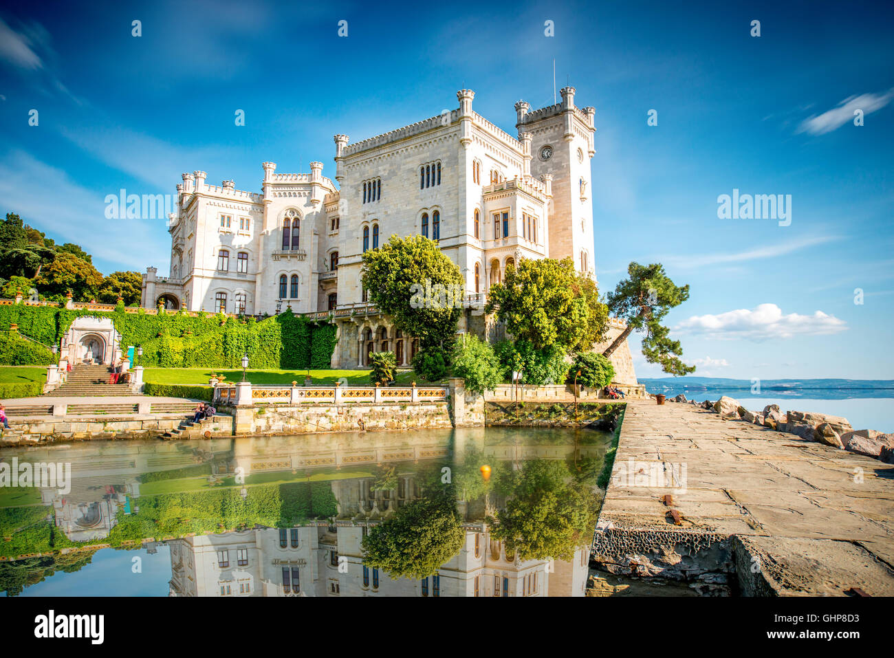 Schloss Miramare in Italien Stockfoto