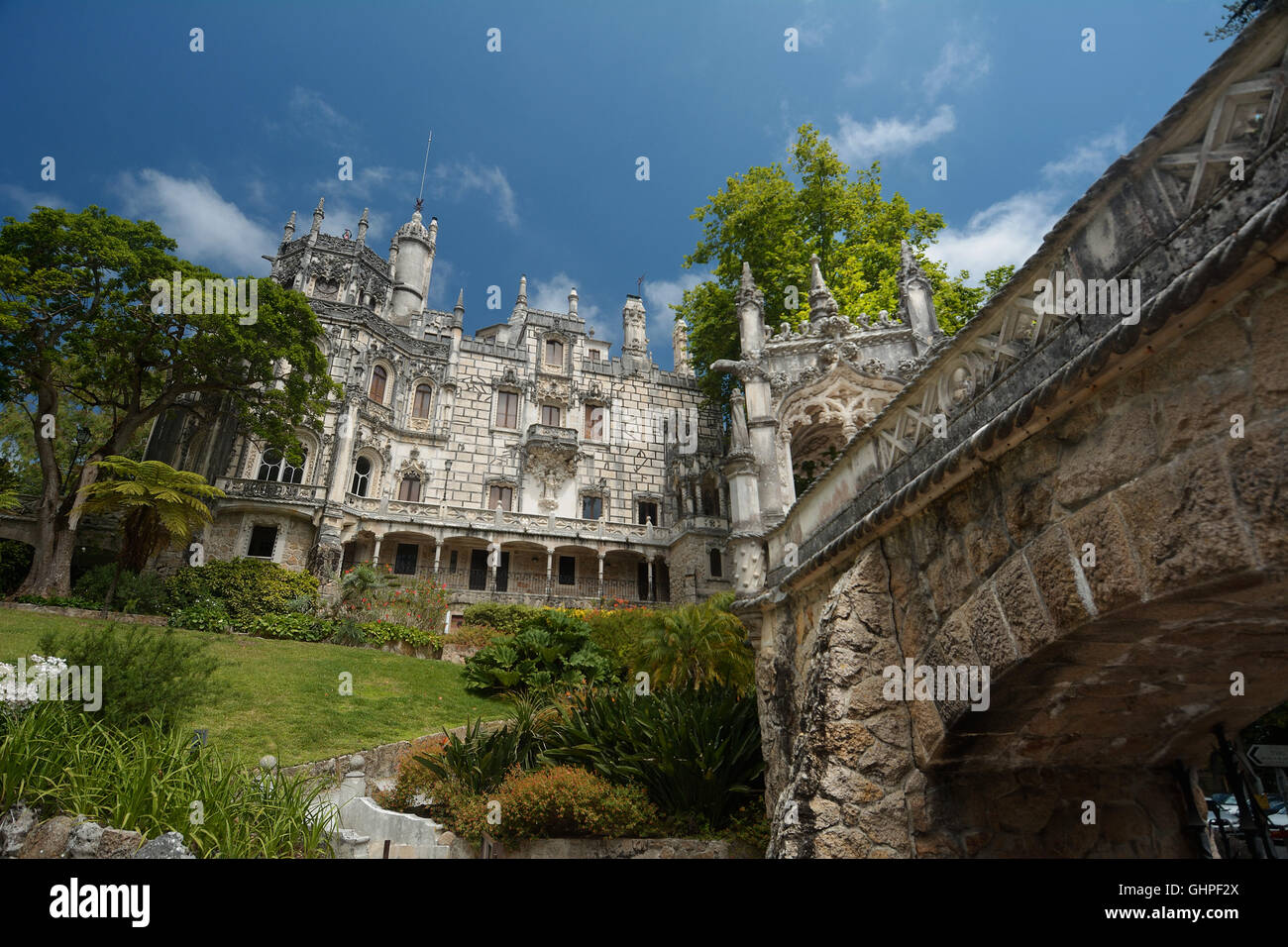 Portugal, Sintra, der Palast von Quinta da Regaleira Estate, ein UNESCO-Weltkulturerbe Stockfoto