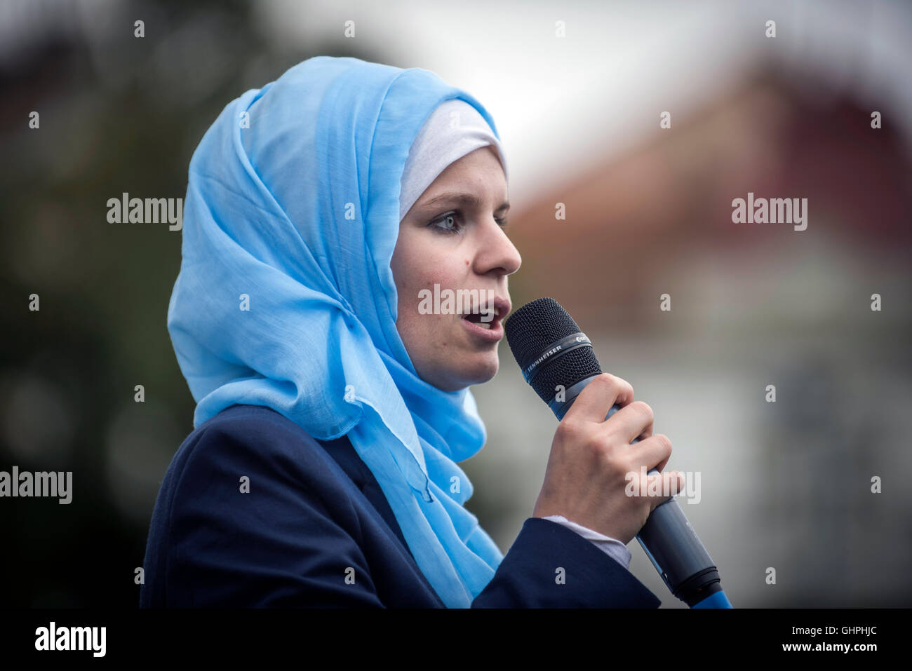 Romana Cervenkova, Demonstration Muslime Against Terrorism Stockfoto