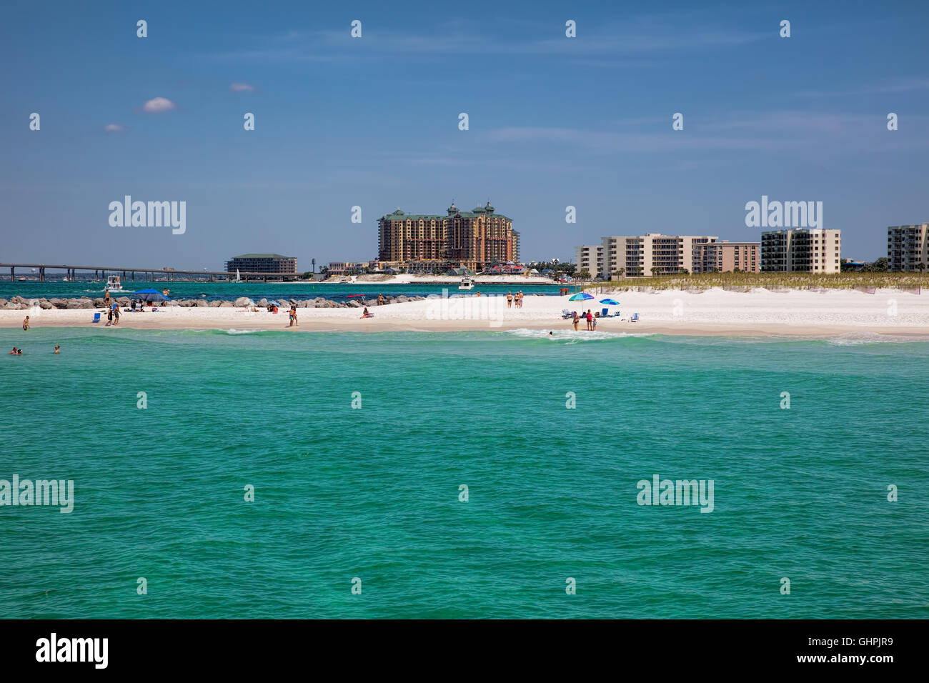 Sommer am Strand in Destin, Florida Stockfoto