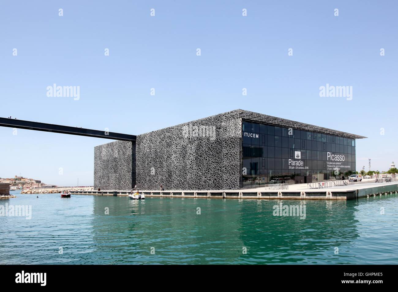 Das Museum des europäischen und mediterranen Zivilisationen genannt Mucem ist ein nationales Museum befindet sich in Marseille, Frankreich. Es war in Stockfoto