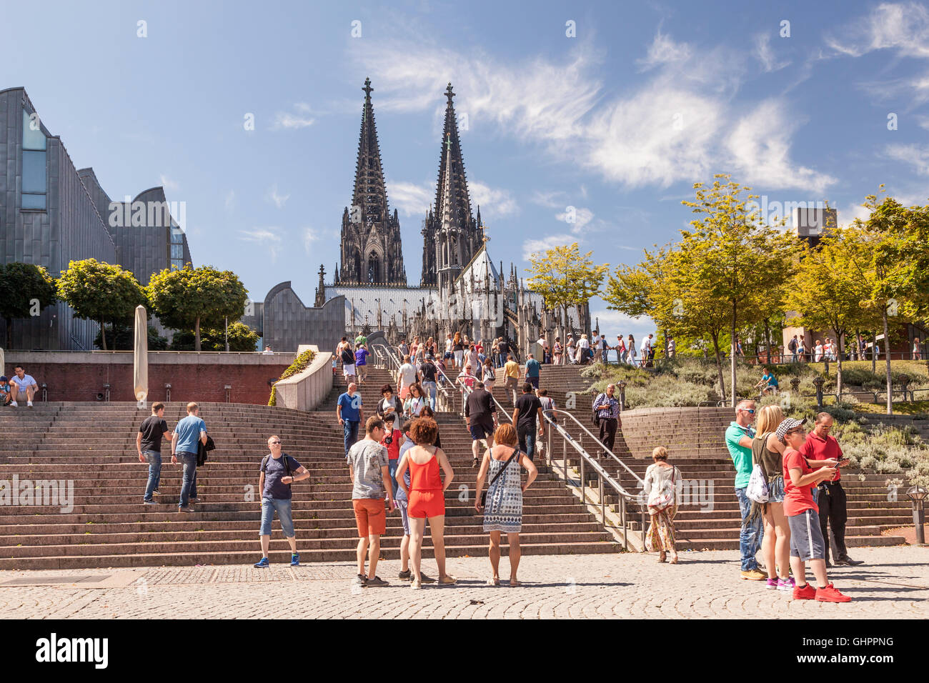 Kölner Dom Deutschland Wahrzeichen Stadt Köln koeln Stockfoto