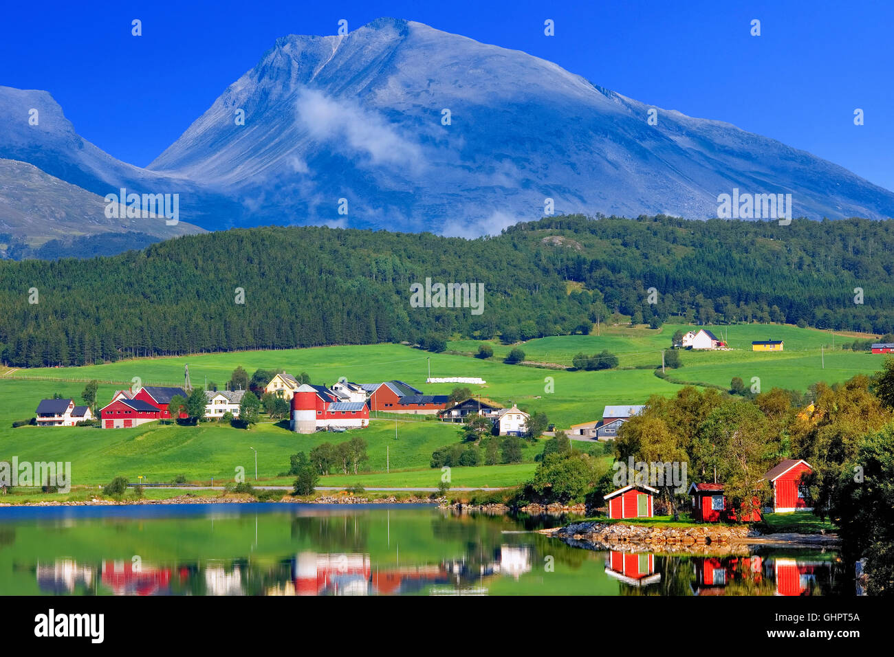 Landschaft in mehr Og Romsdal in der Nähe von Geiranger, Norwegen Stockfoto