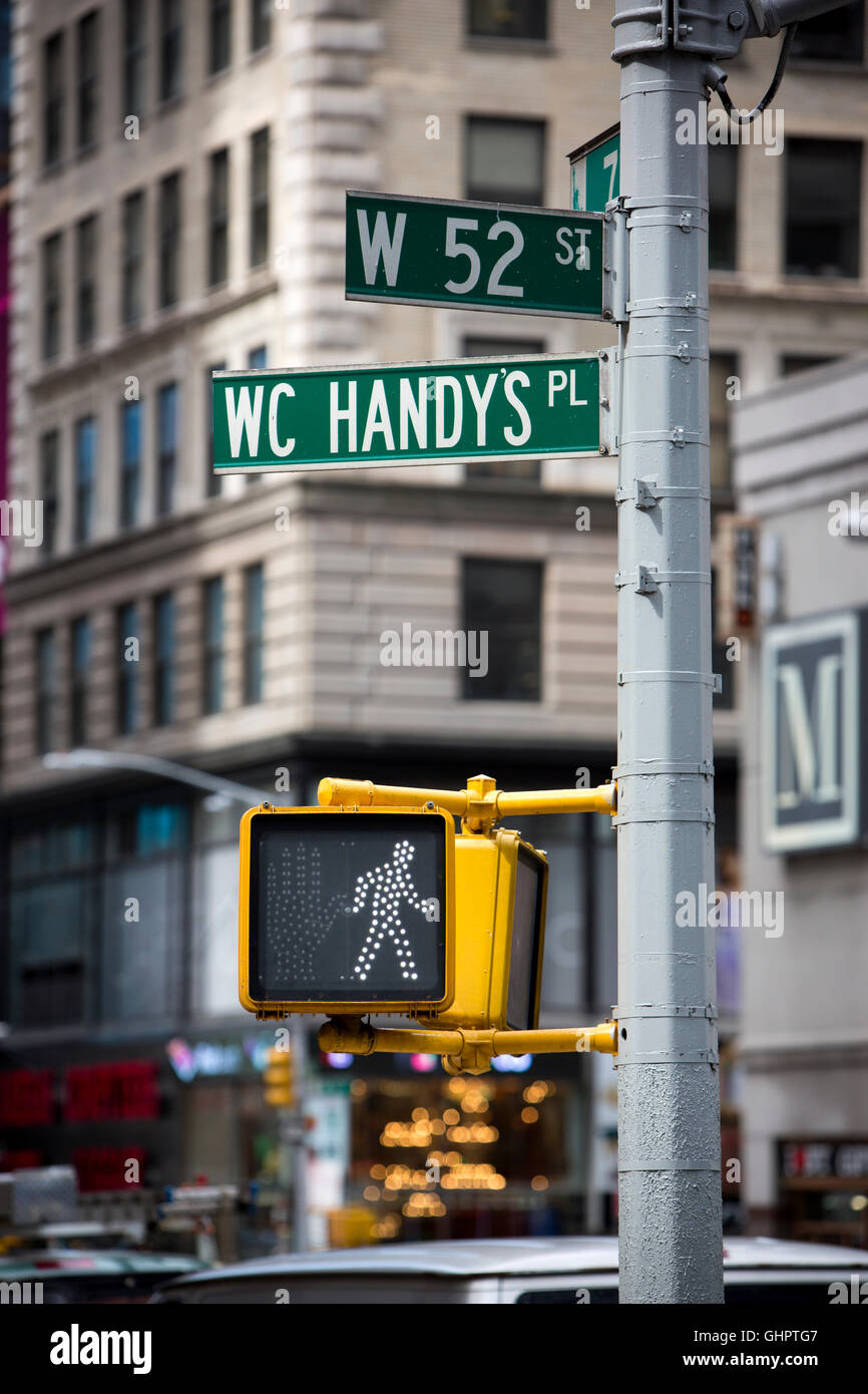 Stop/Go Zeichen in Manhattan, New York City. Stockfoto