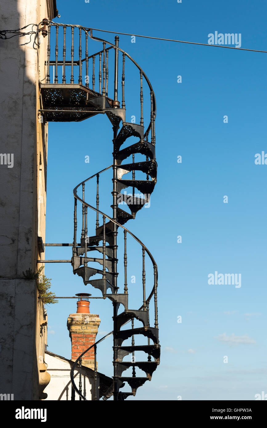 Die Wendeltreppe auf der Süd-Aussichtsturm am Strand von Aldeburgh Suffolk UK Stockfoto