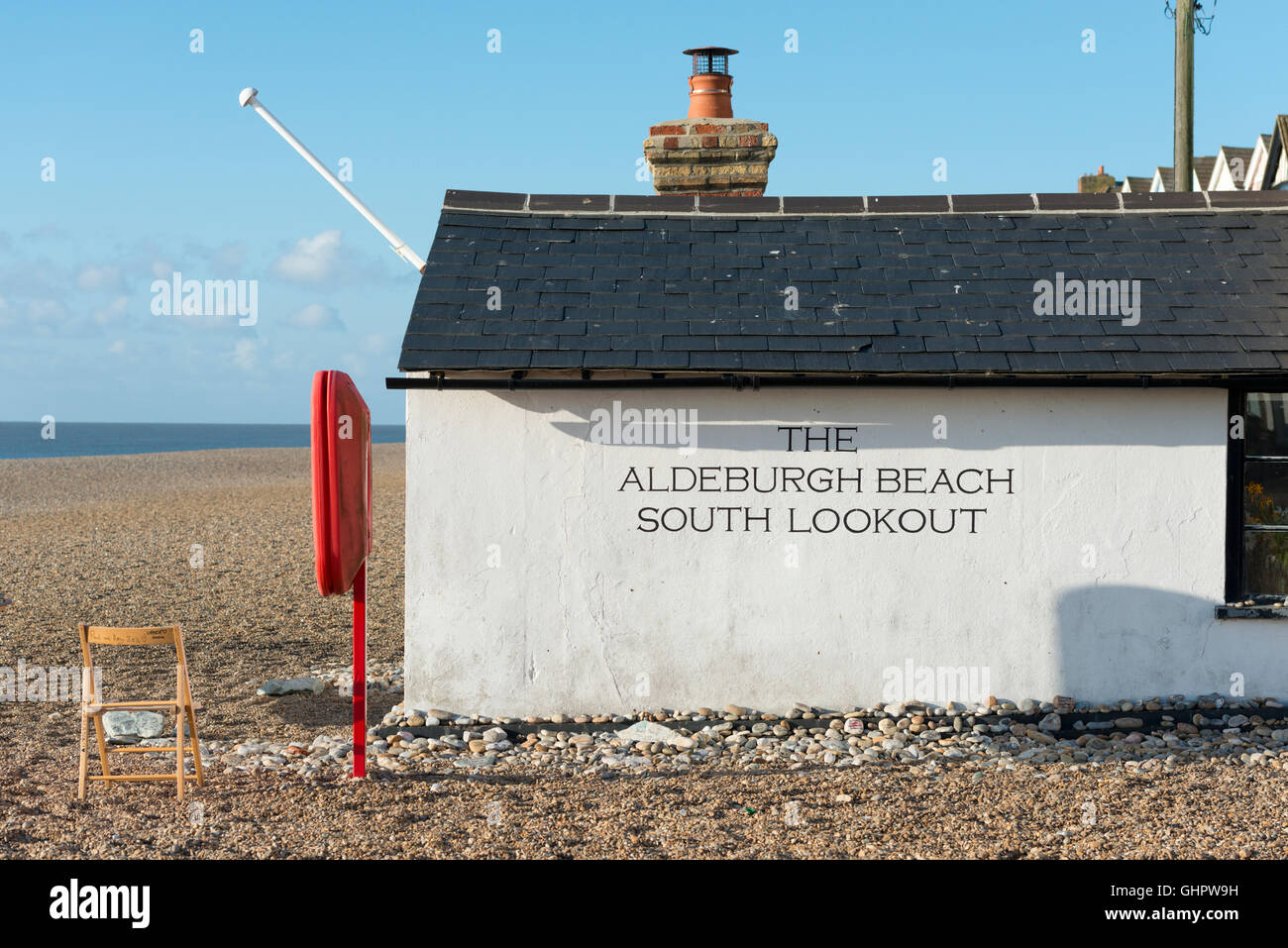 Aldeburgh Beach South Aussichtsturm bauen Aldeburgh Suffolk UK Stockfoto