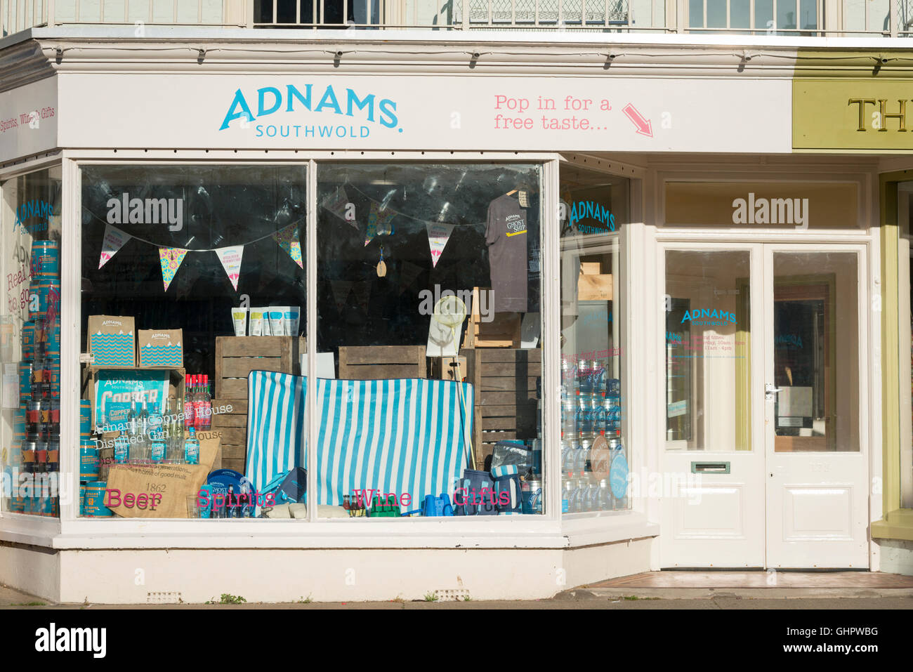 Die Brauerei Adnams Shop in Aldeburgh Suffolk UK Stockfoto