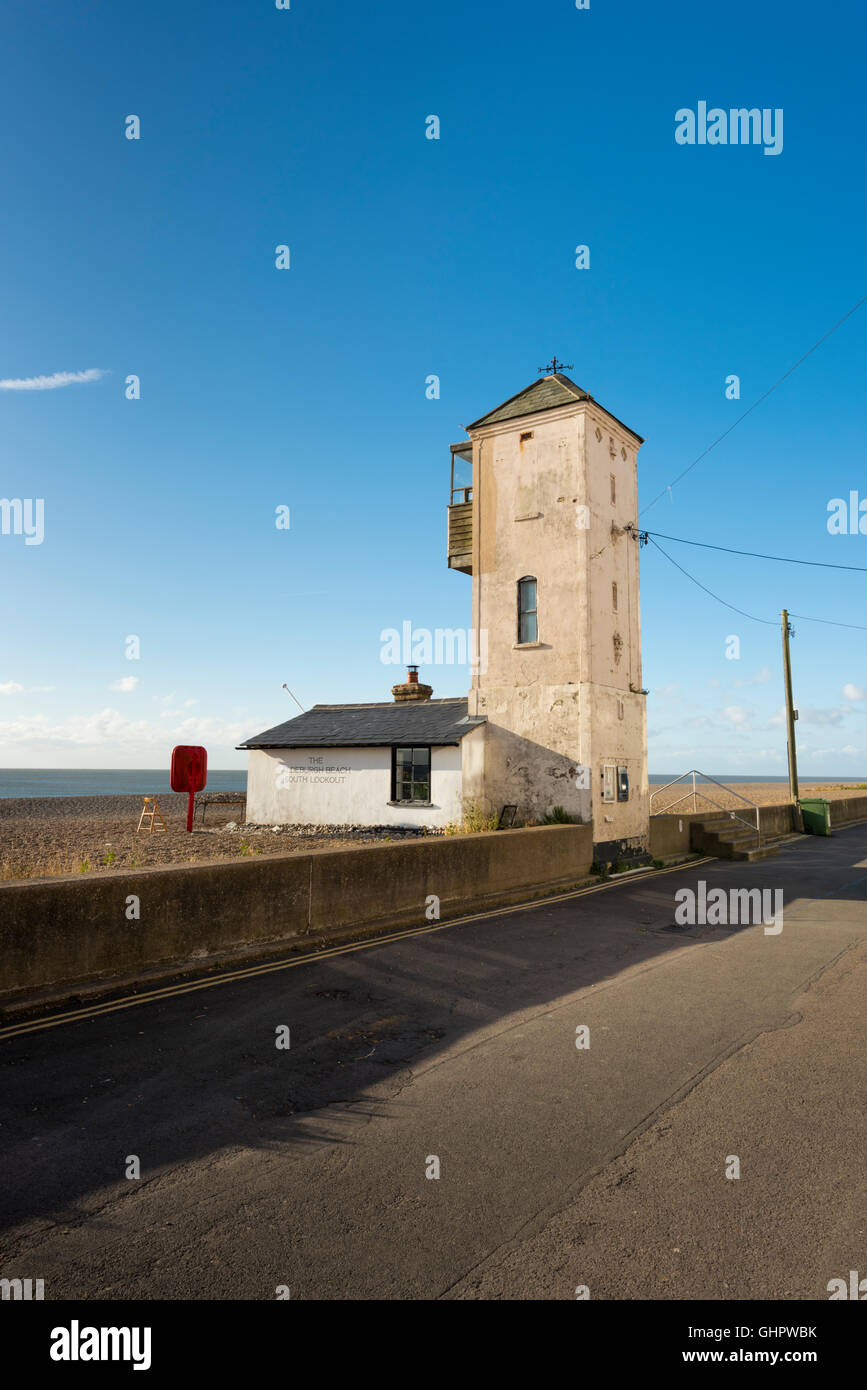 Aldeburgh Beach South Aussichtsturm bauen Aldeburgh Suffolk UK Stockfoto