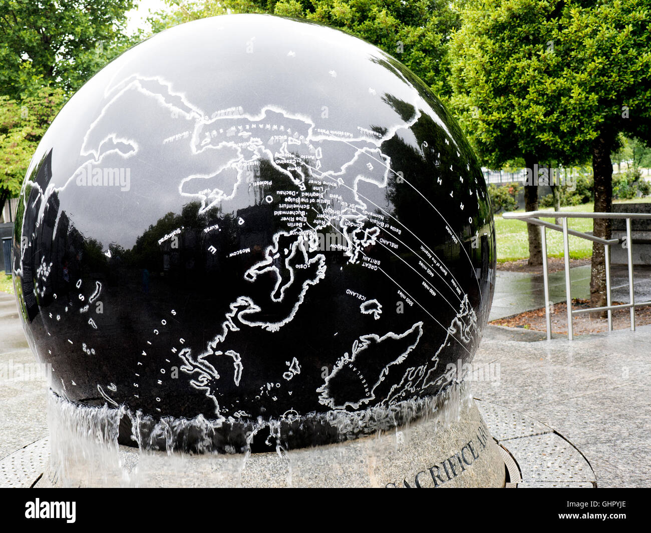 Tennessee-Denkmal-Skulpturen und Brunnen, um die weltweiten Konflikte in Nashville beteiligt Stockfoto