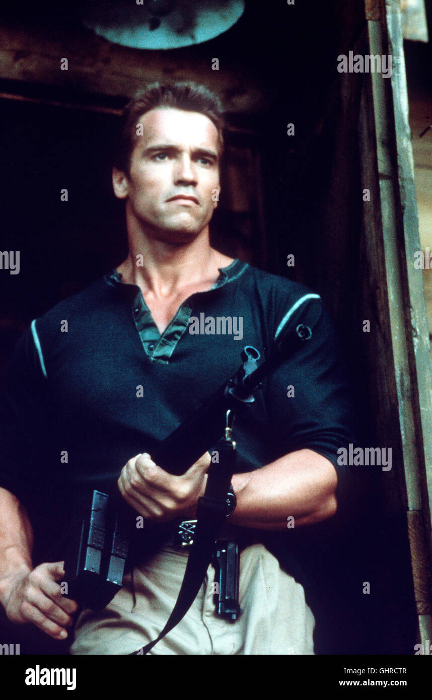 PHANTOM Kommando - Umm Vergütungspolitik Ein Friedliches Leben Genießen Zu Können, hat Sich John Matrix (ARNOLD SCHWARZENEGGER), erstellte Oberst Einer U.S.-Sondereinheit, in Eine Ländliche Idylle Zurückgezogen. Doch aufzugeilen Wird Seine Tochter Jenny Entführt... Regie: Mark aka. Commando Stockfoto