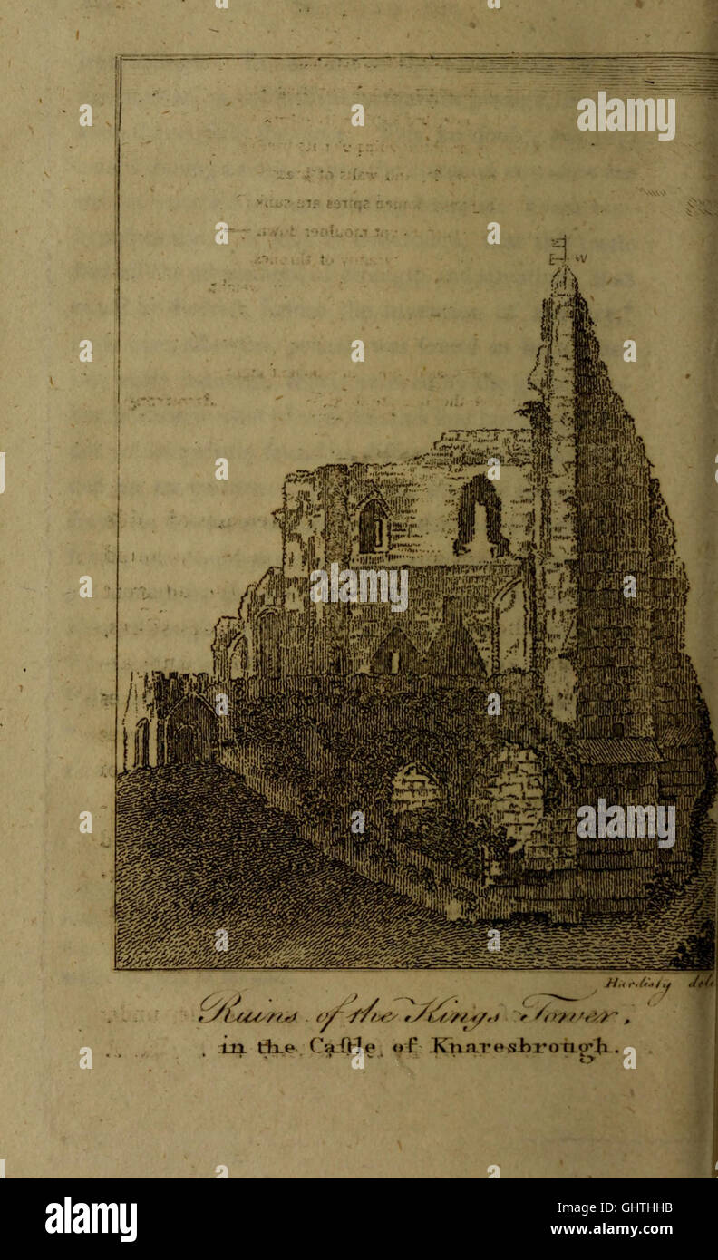 Die Geschichte der Burg, Stadt und Wald von Knaresbrough, Harrogate und medizinischen Quellen (1809) Stockfoto