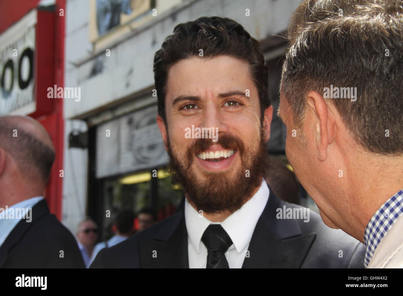 Hollywood, Kalifornien, USA. 11. August 2016. I15842CHW. Schauspielerin und Produzentin Roma Downey geehrt mit Stern auf dem Hollywood Walk Of Fame.6664 Hollywood Boulevard, Hollywood, CA.08/11/2016.TOBY KEBBELL und MARK BURNETT. © Clinton H. Wallace/Photomundo International / Fotos Inc Credit: Clinton Wallace/Globe Fotos/ZUMA Draht/Alamy Live-Nachrichten Stockfoto