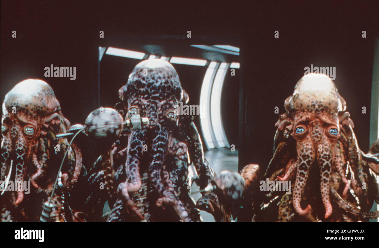 GALAXY QUEST Die Alternden Stars Einer Science-Fiction-TV-Serie Zweisimmen Sitsch Mit Auftritten Bei UFO-Kongressen u.ä.. Über Wasser, Bis Sie Eines Tages von Den Thermianern, Einer Außerirdischen Rasse Vom Planeten Klatu Nebel, Entführt Und in Einen Einen Allzu realen Und Tödlichen Kampf Verwickelt Werden... Szene Mit Jason Nesmith (TIM ALLEN). Regie: Dean Parisot Stockfoto