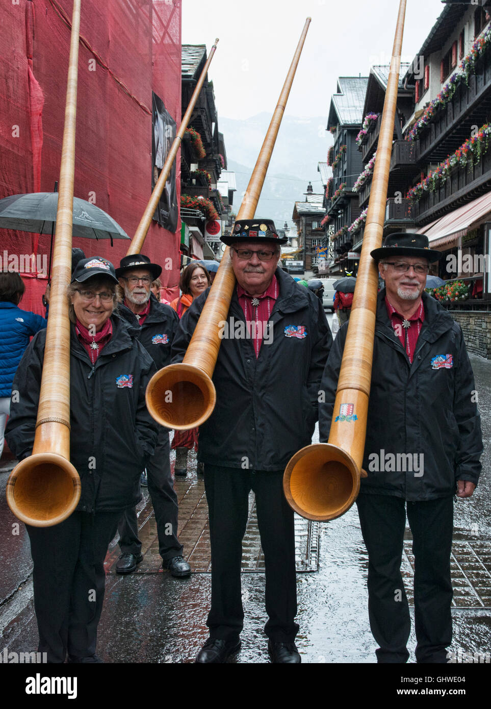Alpine Horn Alpenhorn Alphorn Stockfotos & Alpine Horn Alpenhorn