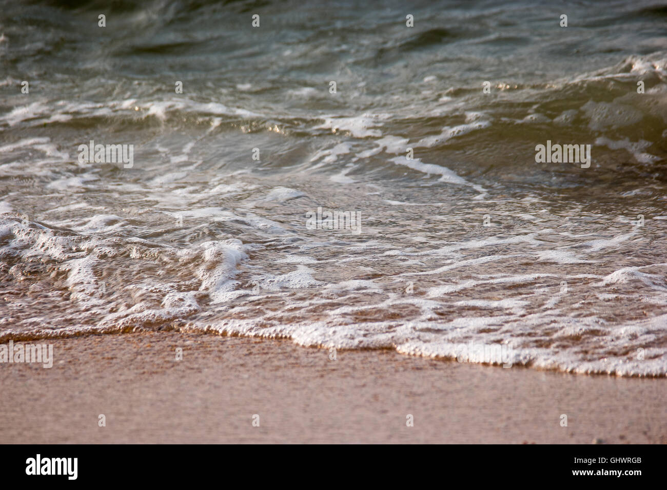 Meer Welle und Strand Vintage getönten Instagram-Look. Stockfoto