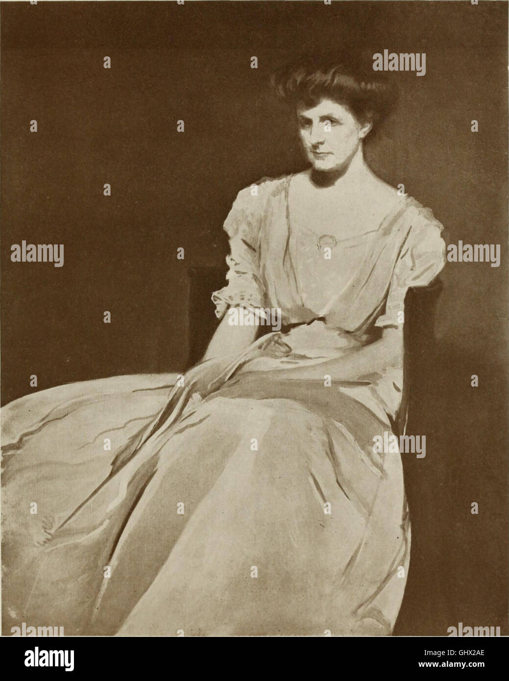 „International Studio“ (1908) ist eine illustrierte Zeitschrift, die sich der bildenden und angewandten Kunst widmet. Es enthält Artikel, Essays und Bilder, die zeitgenössische Künstler, Designtrends und Entwicklungen in den Kunstbewegungen des frühen 20. Jahrhunderts zeigen. Stockfoto