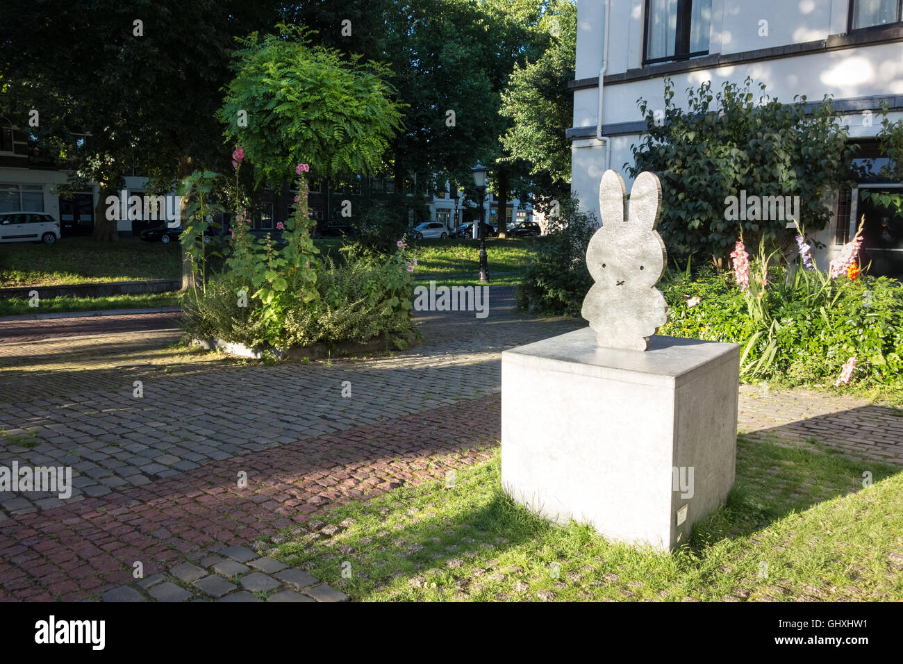 Miffy Square. Niederländisch: Miffy Pleintje. Utrecht, Niederlande. Miffy ist Miffy in Holland, ihr Herkunftsland genannt. Stockfoto