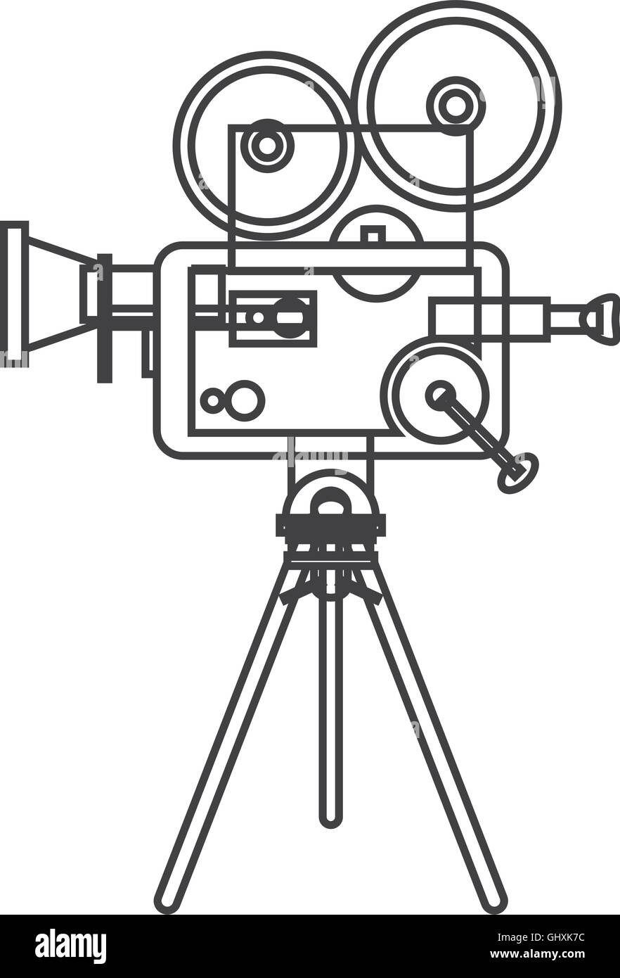 Retro-Film-Projektor-Symbol Stock Vektor