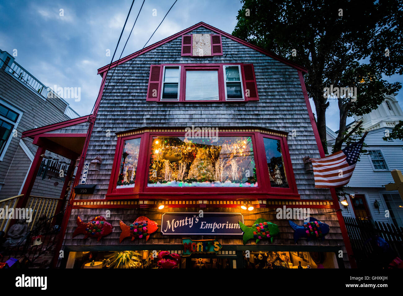 Geschäft in Provincetown, Cape Cod, Massachusetts. Stockfoto