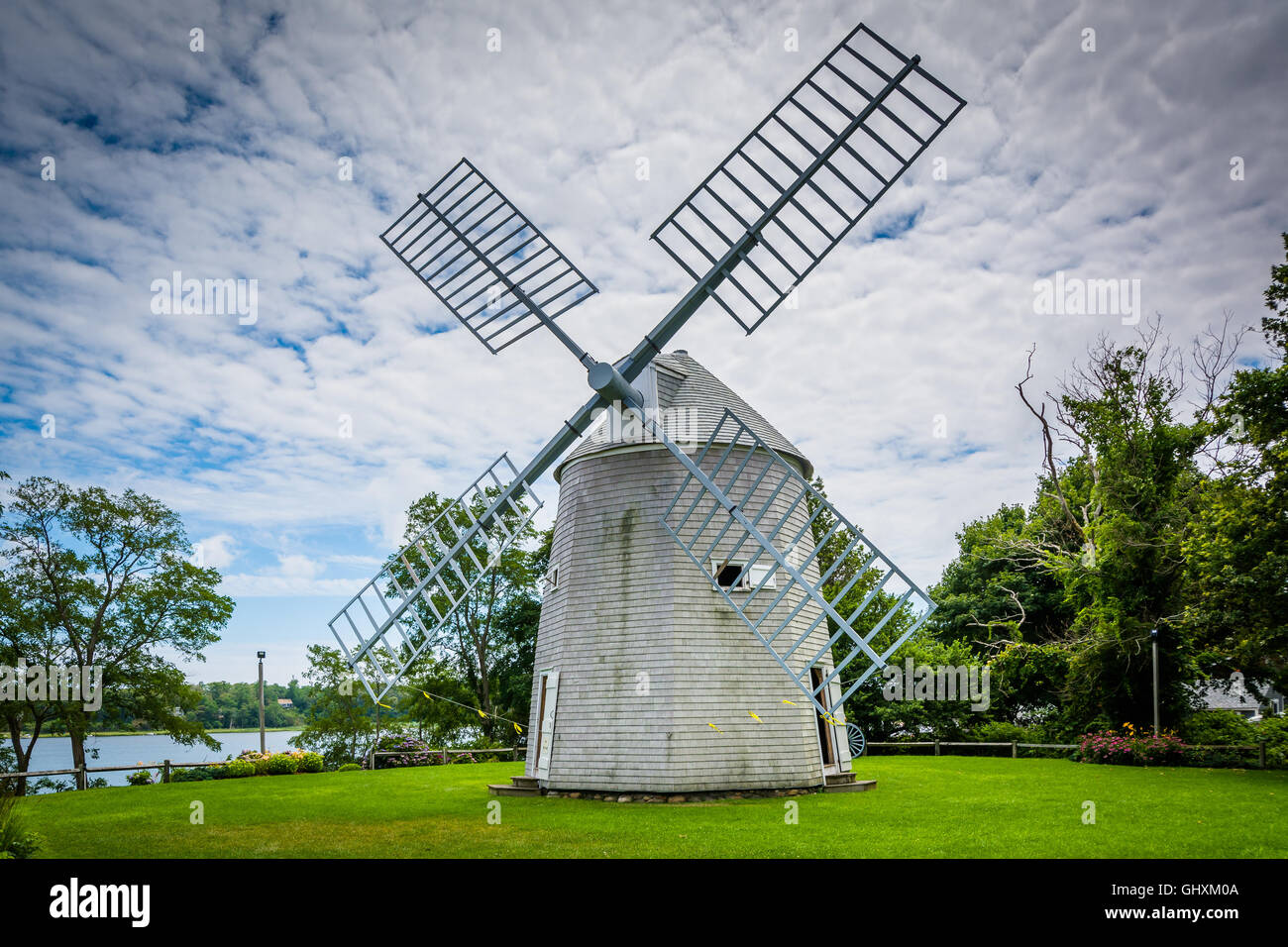 Jonathan Young Windmühle in Orleans, Cape Cod, Massachusetts. Stockfoto