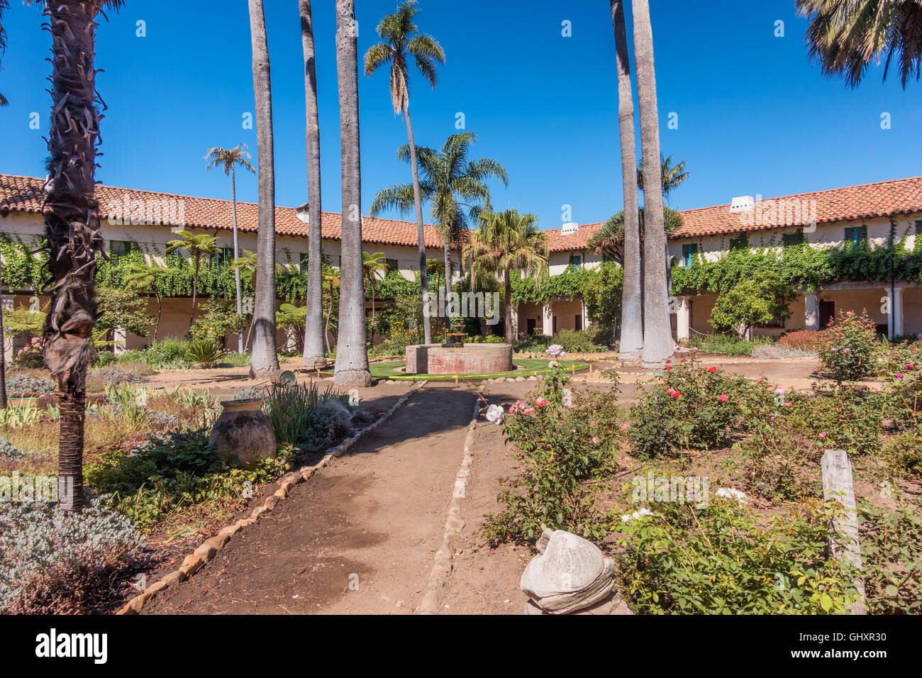 Die historischen Spanisch-Mission Santa Barbara in Kalifornien, USA Stockfoto