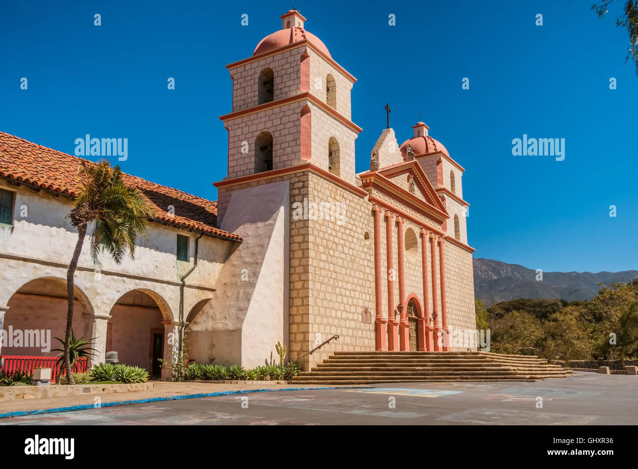 Die historischen Spanisch-Mission Santa Barbara in Kalifornien, USA Stockfoto